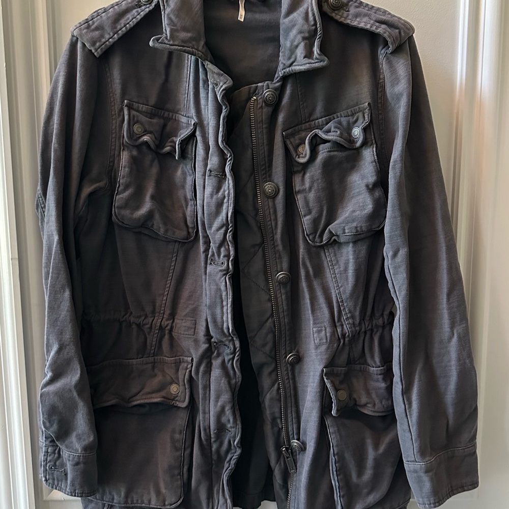EUC Women’s Free People Not Your Brother’s Utility Jacket in Slate Gray Size M